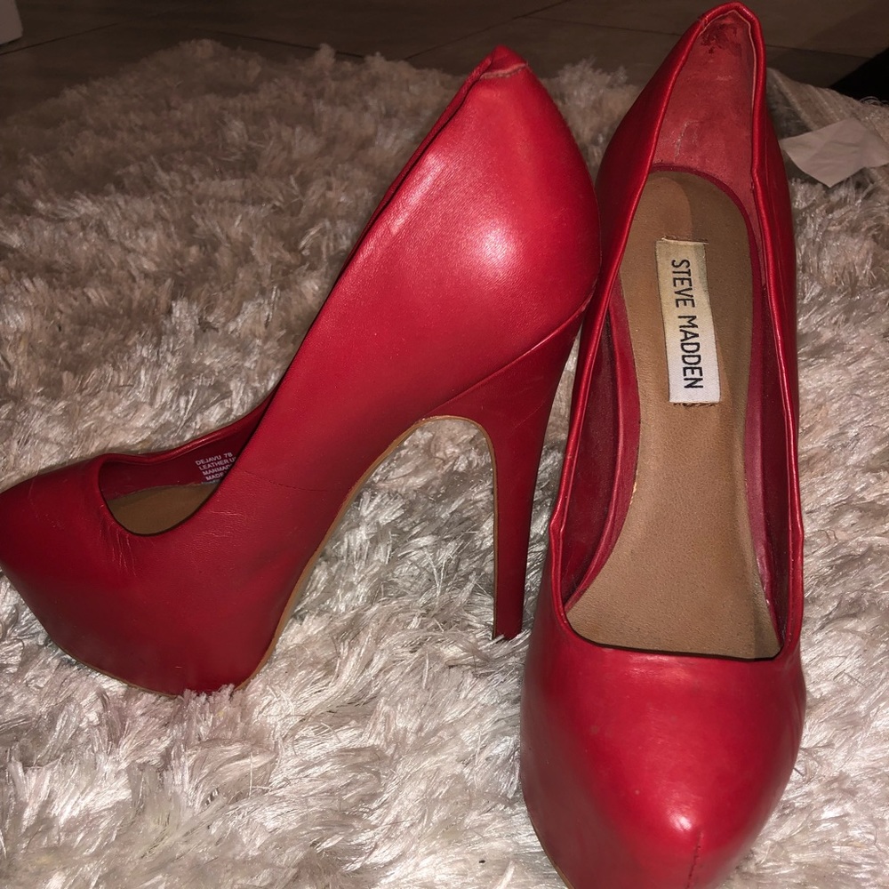 Red leather heel